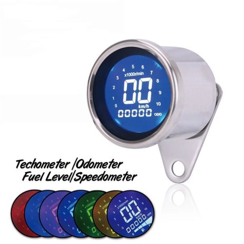 Speedo & Revcounter. 60mm digital display KM/H Chrome or black