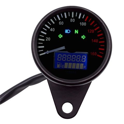 Speedo. 60mm analogue  with digital trip/fuel 160KM/H Universal