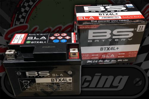 Battery 12V BTX4L+ 4.5Ah 50A(EN) Same as YTX4LBS TUV approved great for electric start 