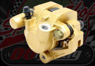 Brake. Caliper. Front. Large 30mm piston  GOLD cast non flex bracket