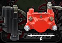 Rear brake kit Over size caliper type RED BLACK OR SILVER