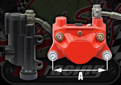 Rear brake kit Over size caliper type RED BLACK OR SILVER