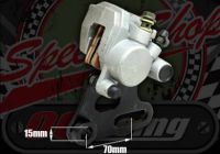 Caliper rear large 31mm piston single pot with sinterd race pads