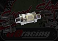 Filter. Fuel. In-line. Glass and alloy. Mesh metal filter. 6mm, 8mm or 10mm fittings