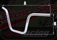 Handlebars. Bars. Gorilla style. 7/8" (22mm) pre drilled, Clamp area centers 100mm