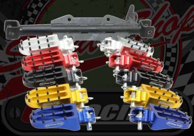 Footrest. Foot pegs with hanger kit. XR range for wide engine covers