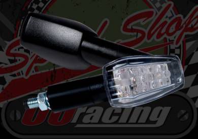 Flasher longer stem black 12v LED