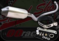 Exhaust. Complete. NHRC Race system. TRI-OVAL silencer. Stainless steel construction. Suitable for use with Monkey bikes