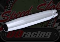 Silencer. End can. Narrow taper.  Steel chrome construction