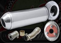 Silencer. End Can. Universal with adapters. BASU approved. Stainless steel construction