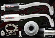 Exhaust. Complete. Japan Works System. Up & Over type. Alloy or Carbon construction. Suitable for use with Monkey bikes