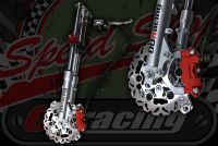Fork kit. up grade to 200mm floatig disc  with 4 pot Raidal caliper HYD forks suitable for ST DAX CHALY