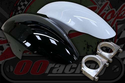 Mudguard. Fender. Front. Hugger type. Black or White. Suitable for Monkey