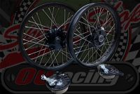 Wheel kit 36 spoke light weight Alloy black rims 17” x 1.85 R 17” x  1.60 F