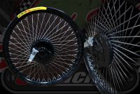 Wheel kit 72 spoke black rims 17” x 1.85 R 17” x  1.60 F