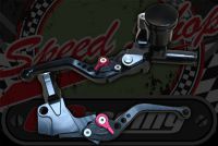 Brake. Master cylinder and clutch lever CNC billet with adjustable levers BLACK