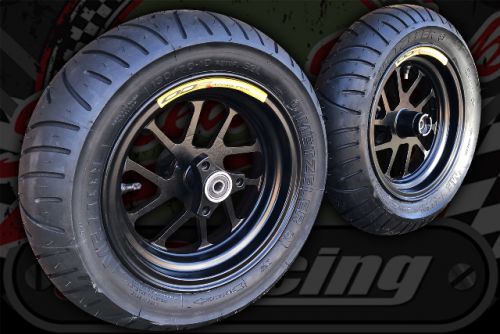 Wheel kit MAG 10” 130R 120F Dunlop scoot smart tyres