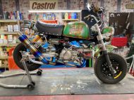 Exhaust. Complete. B110, 304 Stainless Blued system. Suitable for use with Monkey bikes
