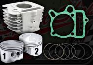 Cylinder kit. 56mm bore. 2 Valve. Stock or High comp. YX 140
