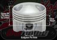 Piston. 61mm. KSR. High compression. 13mm Gudgeon pin