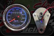 Clock. Speedo. 60mm. Black face. 180 Km/h