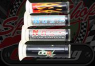 Grips. Pair. Clear coat. OOR logo only. 7/8" 22mm 130mm length