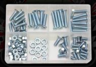 CSK MACHINE SCREWS & NUTS PACK (105PCE)