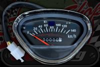 Clock. Speedo. DAX. BLACK face. Chrome bezel. 140kmh