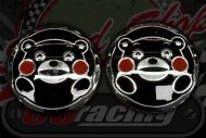 Tank badge. Round. Stick on. Chrome, black, red 70mm