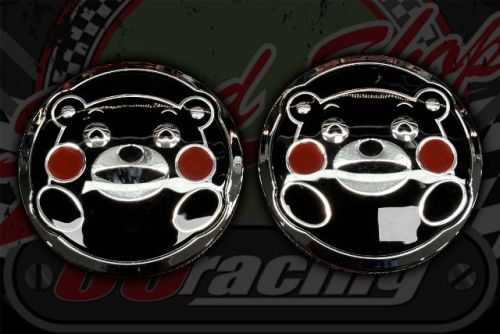 Tank badge. Round. Stick on. Chrome, black, red 70mm