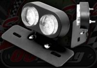 Rear light unit twin LED 12V & number plate holder