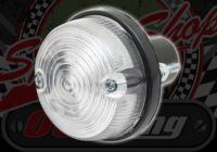 Rear light round flat Stop/Tail clear lens 12V LED