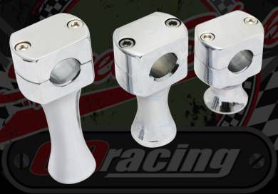 Handlebars. Clamp. Riser. Billet alloy. Choice of lift available PAIR