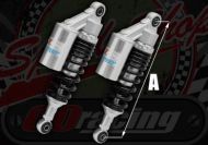 Shocks AP335mm gas piggy back for Ace 50 & 125 good damping Black/Silver