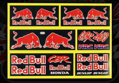 Sticker set. 6 Piece. 17cm x 21.5cm. Decal. Decals